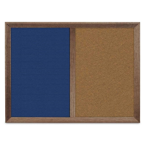 Enclosed Corkboard, 1 Door, 72"x36", 4" Fra